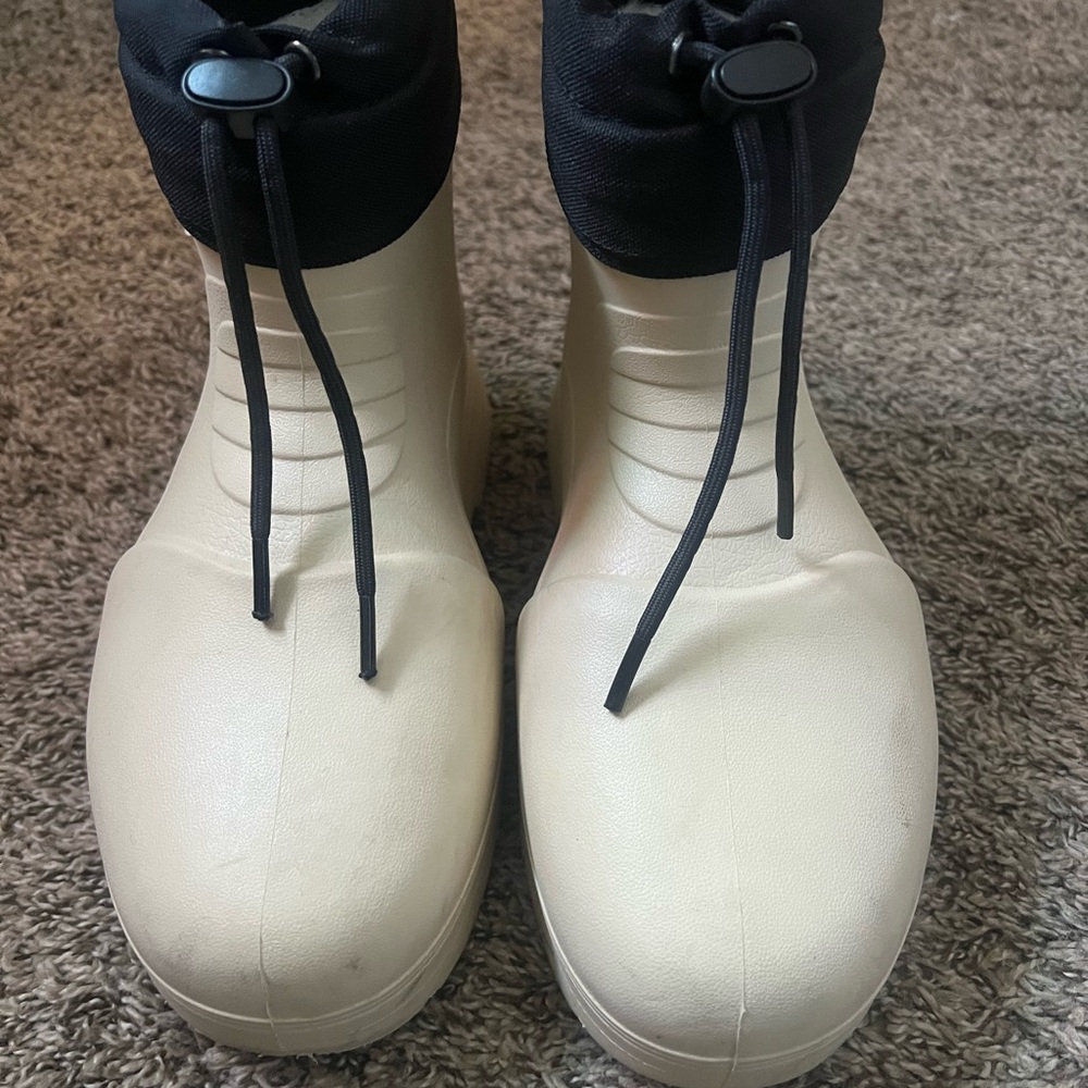 FUBU Beige and Black Winter Boots